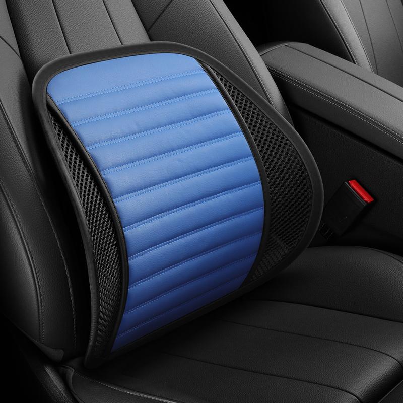 Car Seat Waist Cushion Office Chair Massage Back Lumbar Support Mesh Cushion Pad Black Mesh Back Lumbar Cushion for Car Driver