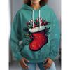 Fashion Women's Hooded Sweater 3D Casual Color Printing Casual Long Sleeve Sweater