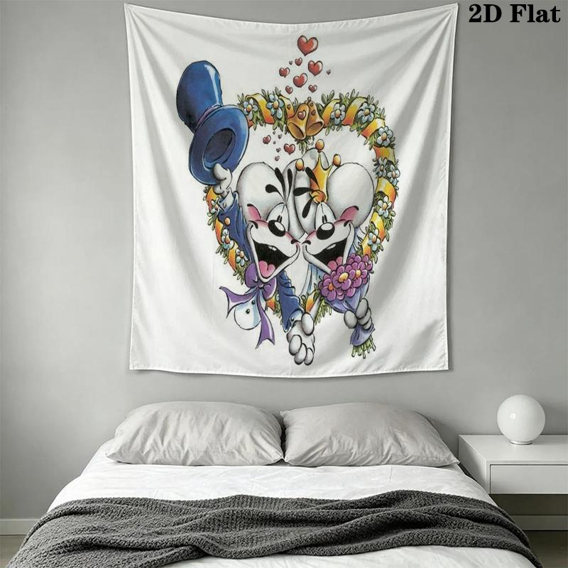 diddl Wall Tapestry Aesthetic Wall Hanging Printed Fabric Blanket Decorative Tapestries for Bedroom Living Room Home Decor