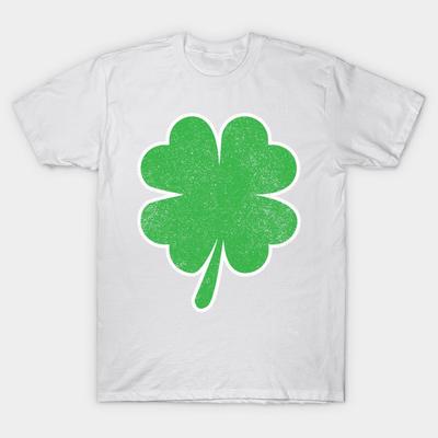 T Shirt Women Vintage Four Leaf Clover Harajuku Print Kawaii Tshirt Summer Short Sleeve Female T-Shirt Top Tee