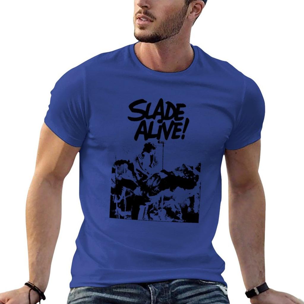 Slade Alive T-Shirt Anime T Shirts Customs Design Your Own T-shirts for Men Cotton