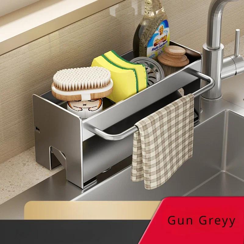 Küchenspüle Ständer Schwammhalter Abtropfgestell Organizer Aufbewahrungszubehör Regal Aufbewahrung Organizer Geschirrtrockner Rack Gadgets