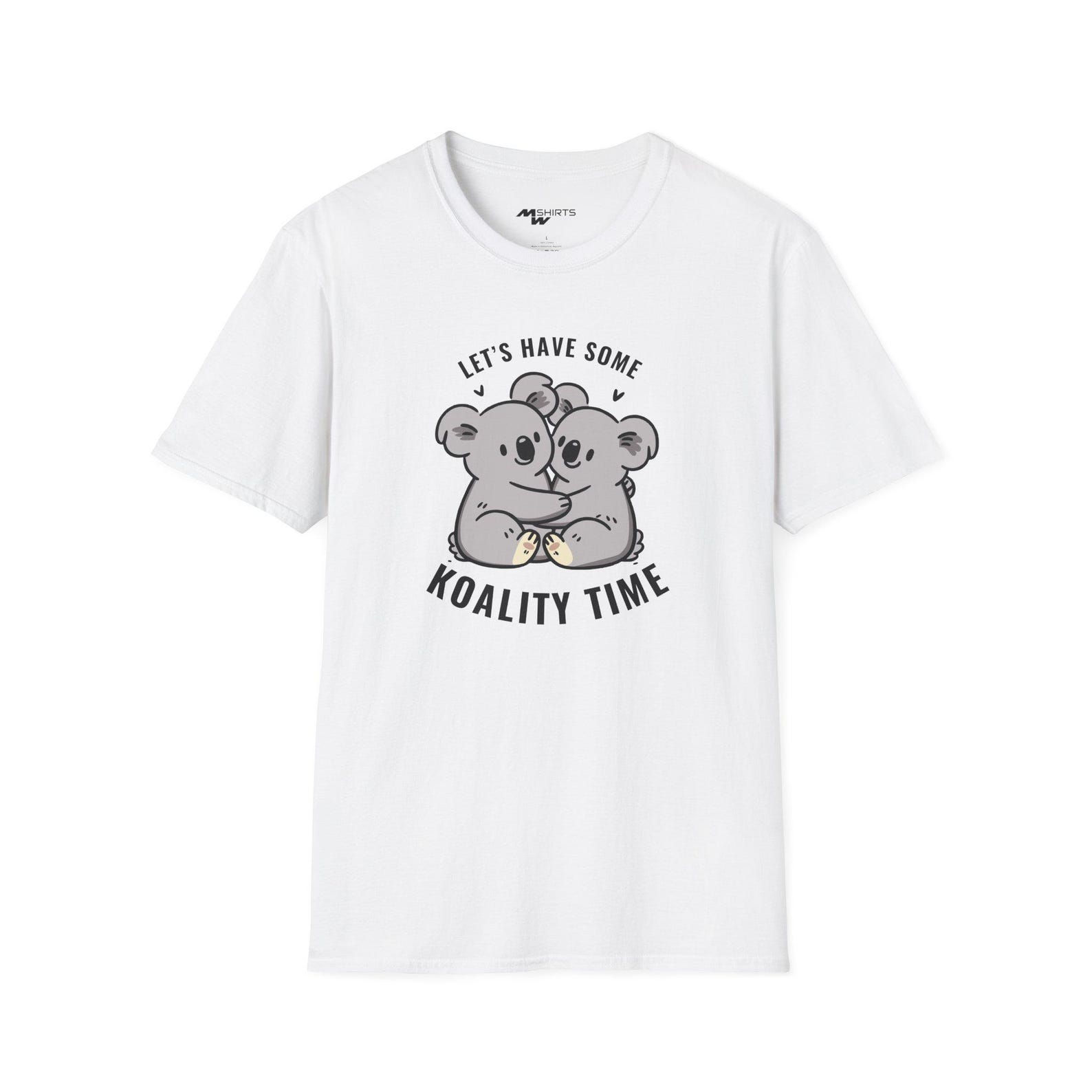 Koala Cuddle T-Shirt: Funny Comic Animal Graphic Tee S