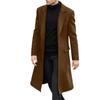British Style Men's Wool Trench Coat, Autumn/Winter Long Coat