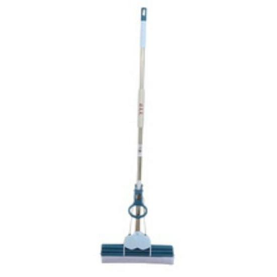 38CM Stainless Steel Hands-Free PVA Roller Mop: Absorbent Sponge for Wet & Dry Use