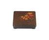 Wakaizumi Lacquerware Square Bento Pearl Ivy Pattern 7.5-inch Box, (Fixed Divider) 1-405-4