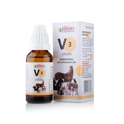 Gocce di Supporto Digestivo per Animali V-3 30 ml Cura Omeopatica Delicata Per l'Equilibrio dello Stomaco Sensibile
