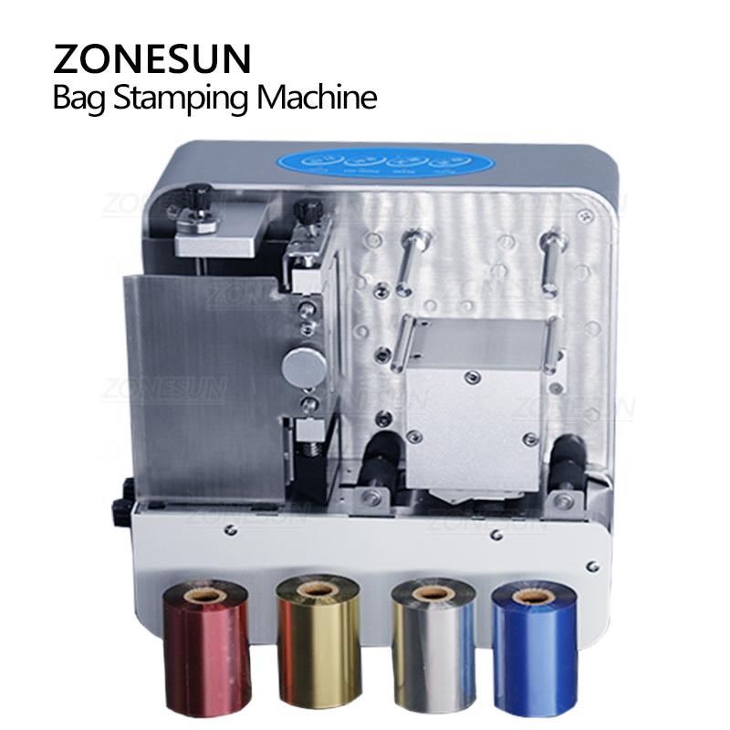 ZONESUN ZS-F550 Digital Stamping Machine Fast Printing Coffee Tea Paper Aluminum Foil Bag Customization Card