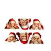 Large 3D Santa Claus Christmas Wall Stickers Removable Xmas Wall Art for Holiday For Decor with DIY Assembly Feature