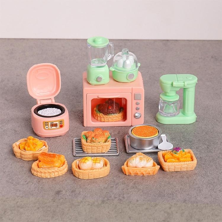 Miniature Oven And Cooker Set For Kids Doll House Pretend Cooking Toy With Realistic Detail Kitchen Scene Setting Props