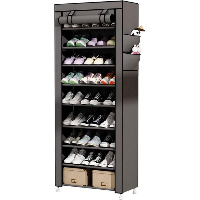 Armario Zapatero Tela con Puertas Cremallera Nyana Home 160x60x30cm