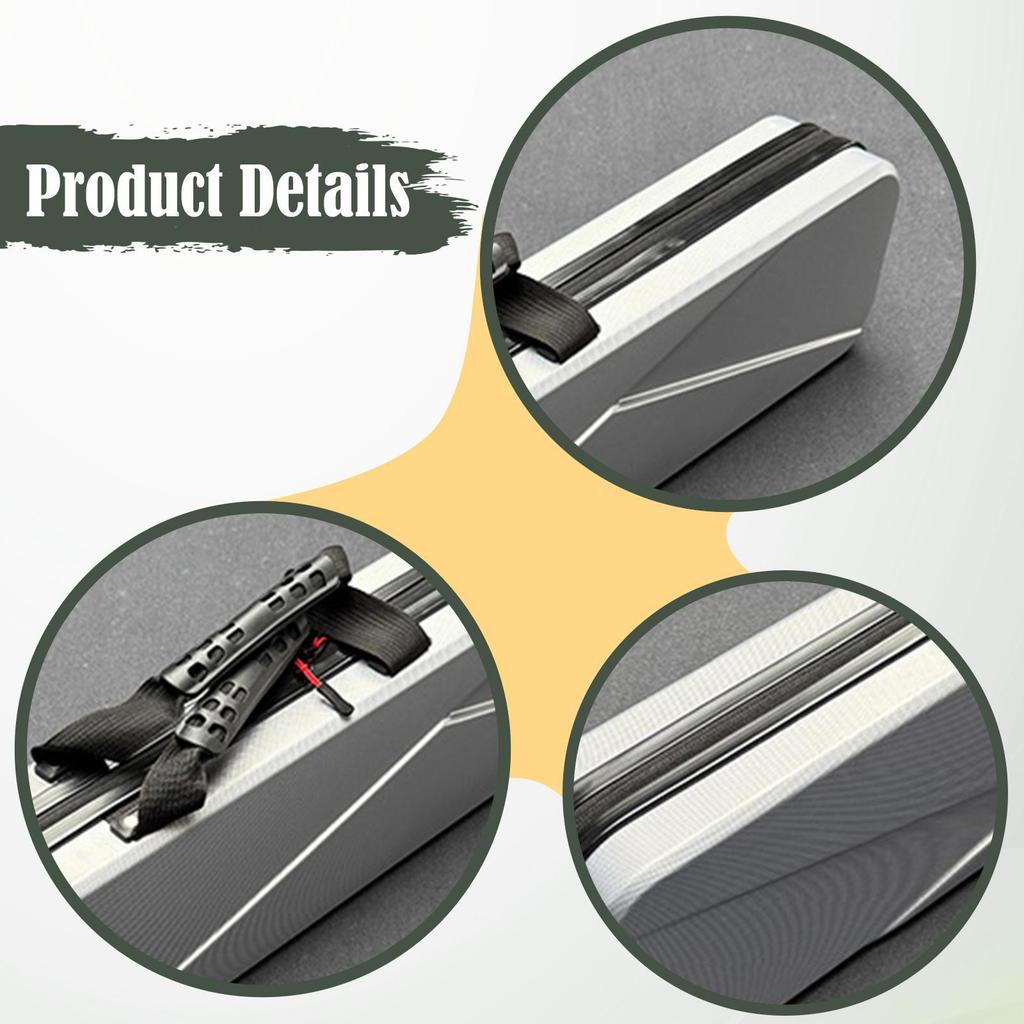 Pool Cue Case Hold up to 3 Butts and 3 Shafts Snooker Cue Box Billiard Stick Carrying Case with Detachable Shoulder Strap