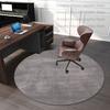 Solid Color Office Tables Chair Mat Simple Style Living Room Study Easy Clean Non-slip Round Rug Bedroom Patio Floor Carpet Mats