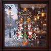 Festive Shop Window Decorations Reusable Christmas Clings Double Sided PVC Static Glass Stickers Snowman Snowflake Elk No Glue Decoration
