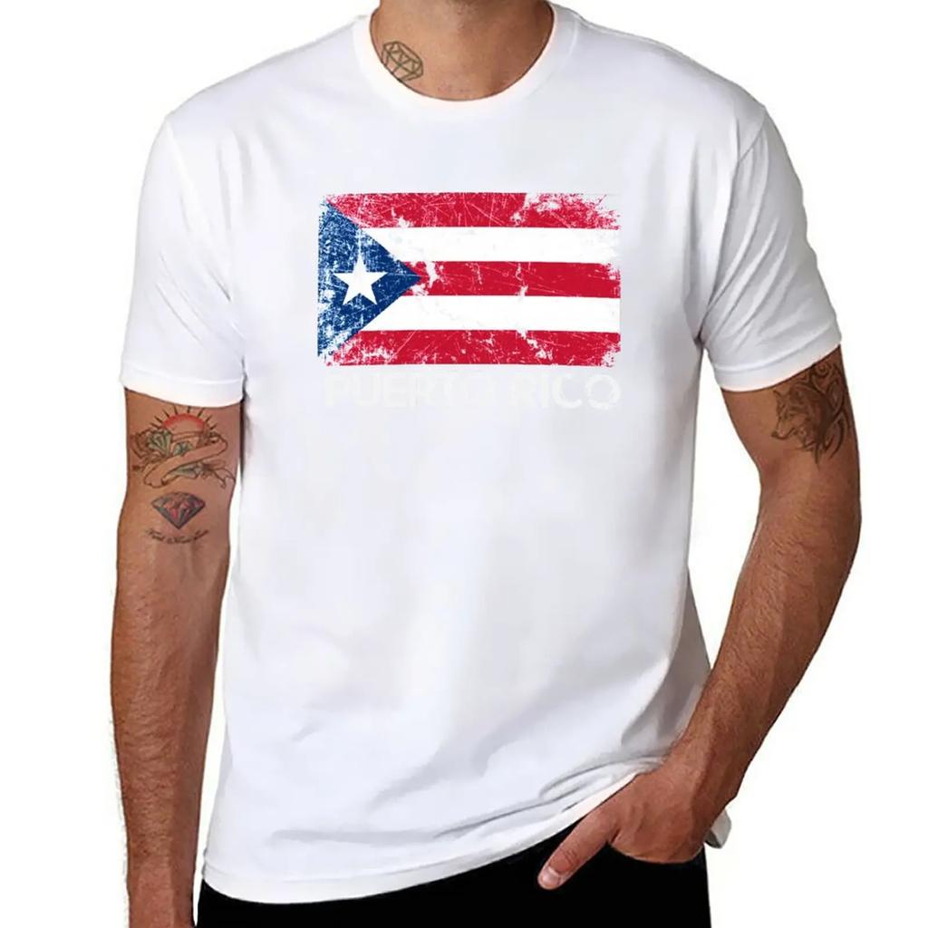 Puerto Rican Flag Design | Vintage Made In Puerto Rico Gift T-Shirt customs Aesthetic clothing t shirts for men cotton