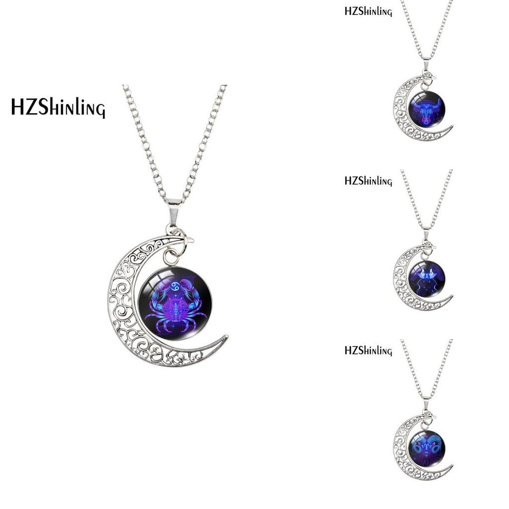 Stunning Zodiac Moonlight Gemstone Necklace In Geometric Design For Fashion Lovers