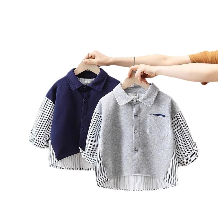Boys' Long Sleeve Casual Shirt - 2024 Trendy Autumn Style