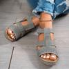2025 Summer New Hollow Sandals Large Women's Thick Bottom Slope Heel Fashion Sandals