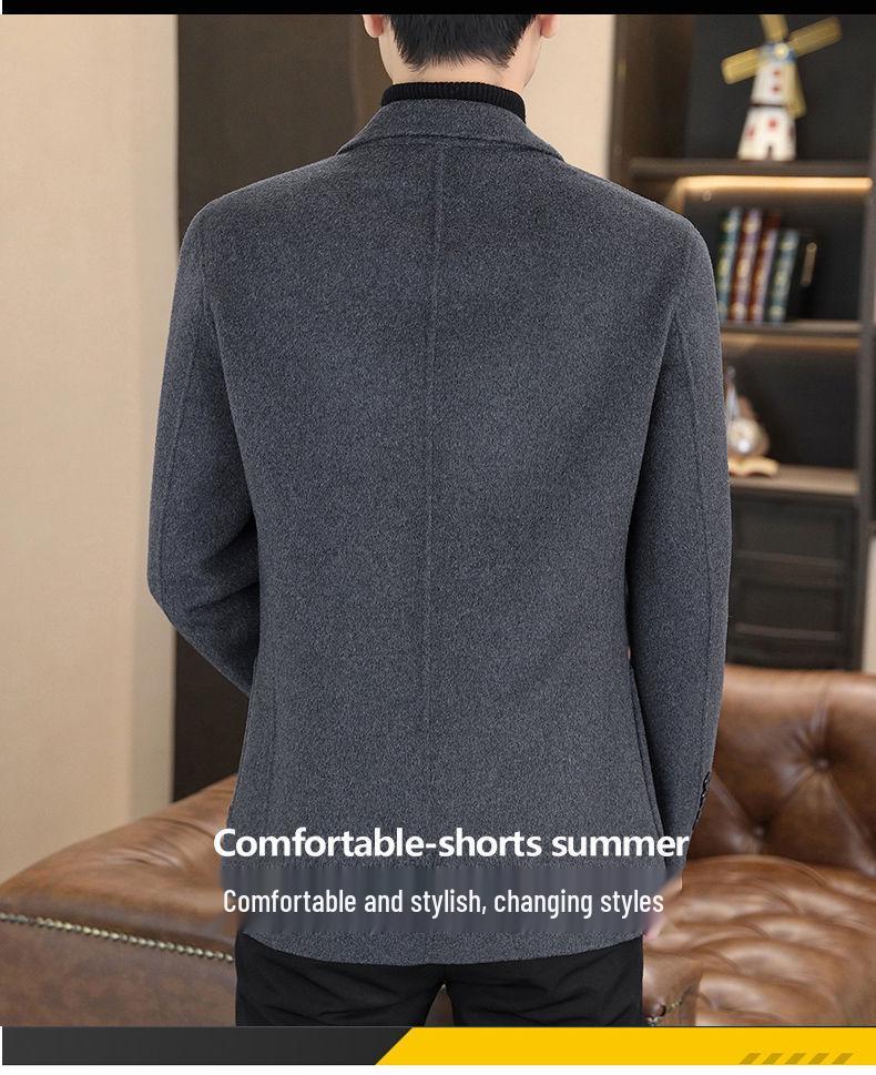 Men's Wool Business Casual Double-Faced Coat - Autumn/Winter Collection