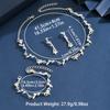 4-teiliges Modeschmuck-Set für Damen: Halskette, Ohrringe, Armband, Zirkon-Set mit Design-Sinn, geeignet für Hochzeiten, Partys, Festivals, Geschenke