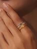 925 Sterling Silver Classic Sun  Moon Zircon Ring Set For Women Engagement Wedding Party Fashion High Quality Fine Jewelry