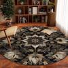 Wohnzimmer Runder Teppich Vintage Sofa Couchtisch Matte Schlafzimmer Arbeitszimmer Bodenmatte Haushalt Schmutzabweisend