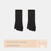 Men's Black & White Five-Toe Mid-Calf Cotton Socks - Anti-Odor, Spring/Summer