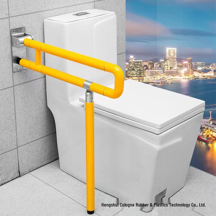 Foldable Safety Handrail for Barrier-Free Toilet - Elderly & Disabled Support