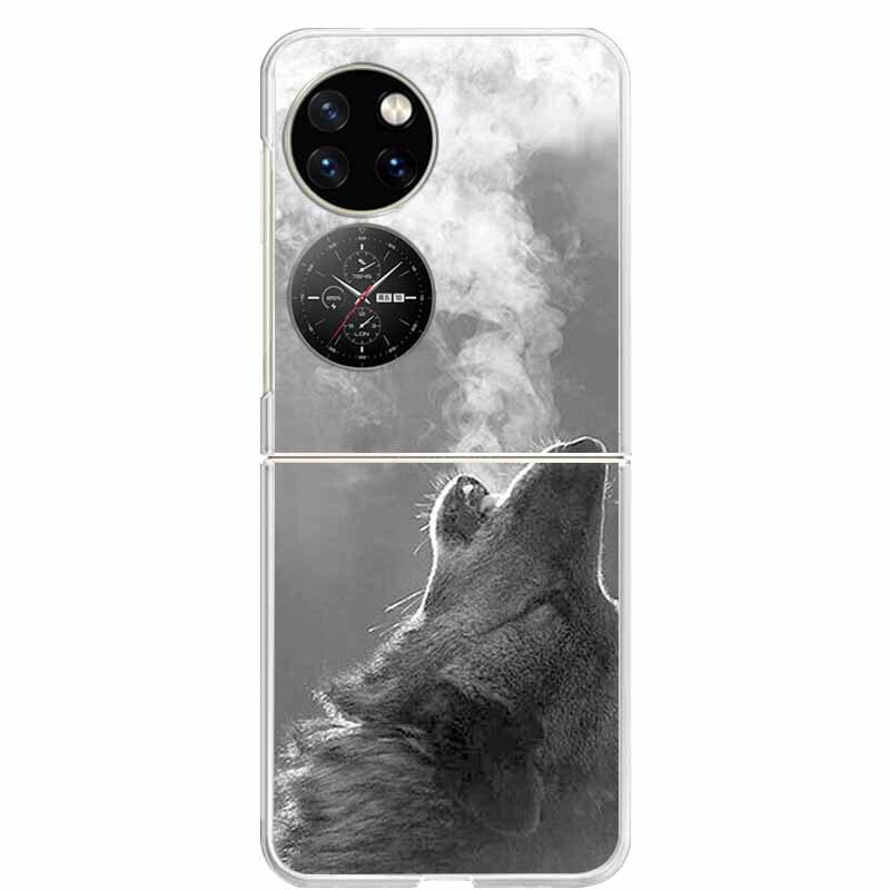 For Huawei P50 Pocket Case Transparent Clear Hard PC Phone Back Cover For Huawei P50 Pocket Cases P 50 Pocket 2022 Shells Capa