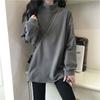 Semi-turtleneck Solid Color Shirt Autumn and Winter New Loose Casual Interior Women