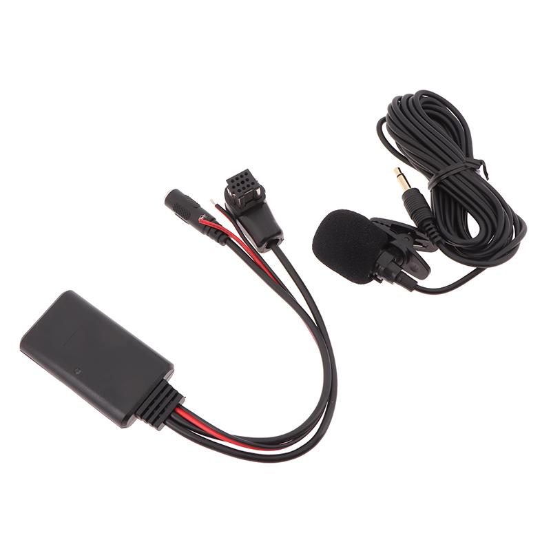 1 szt. Odbiornik Audio Bluetooth do Samochodu + Mikrofon do Radia Ip-Bus 12Pin Adapter Odbiornika Aux Bluetooth 5.0 Adapter Kabla Audio Aux-In