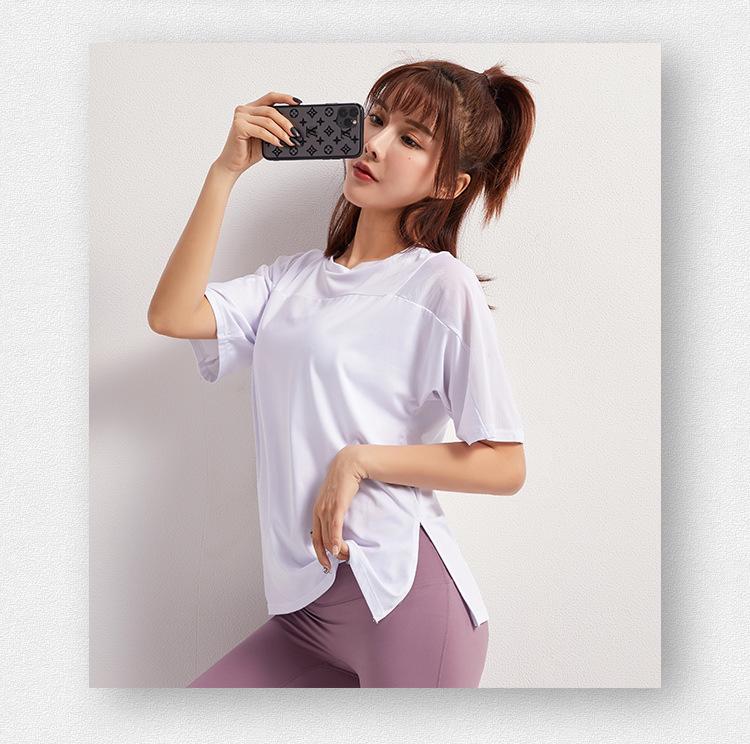2025 Women's Quick-Dry Summer Yoga T-Shirt: Loose, Breathable Short Sleeve for Running & Fitness