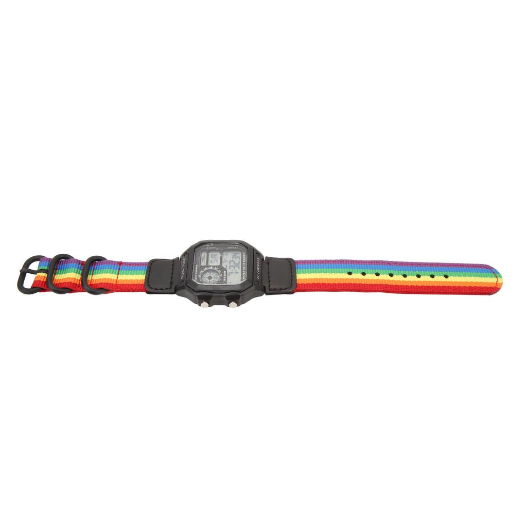 Digital Chronograph Watch Luminous Waterproof Multi Function Retro Style Square Electronic Watch 6 Colors
