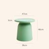 Nordic Style Plastic round Coffee Table Sofa Side Small-Space Corner Table with Wide Storage Desktop for Home Furniture