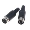 2Pcs/pack 3P 4P 5P 6P 7P 8P DIN Male/Female Plug Soecket Jack With Plastic Handle Keyboard Cable Connector Adaper