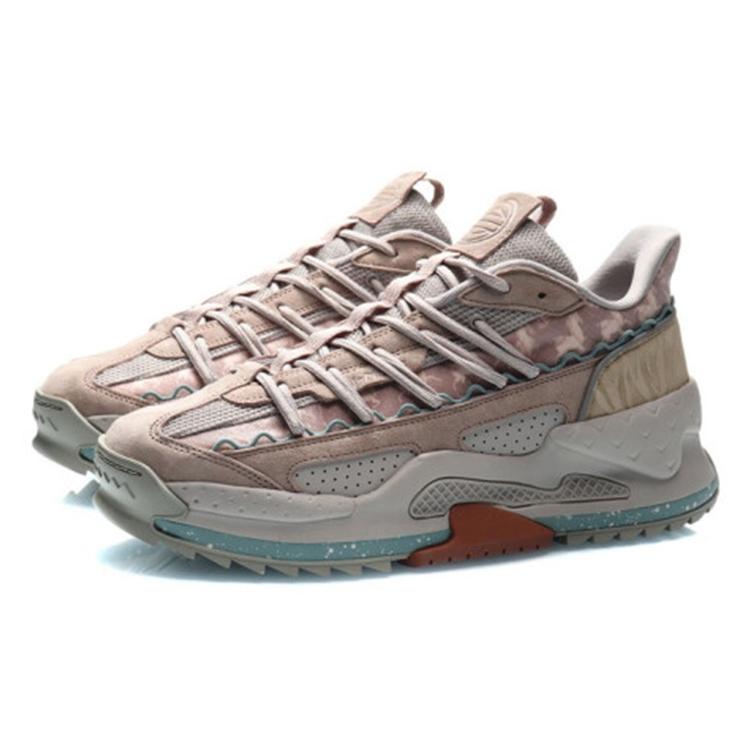 New LINING CF Tracing Casual Shoes Women's Low Top Light White Purple AGCQ192-5