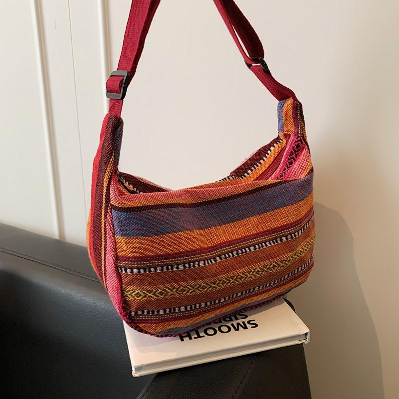 2025 Ethnic Style Large Capacity Retro Dumpling Crossbody Bag