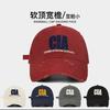 American Old Worn Letter Baseball Cap Women Street Versatile Face Small Cap Couple Travel Shade Leisure