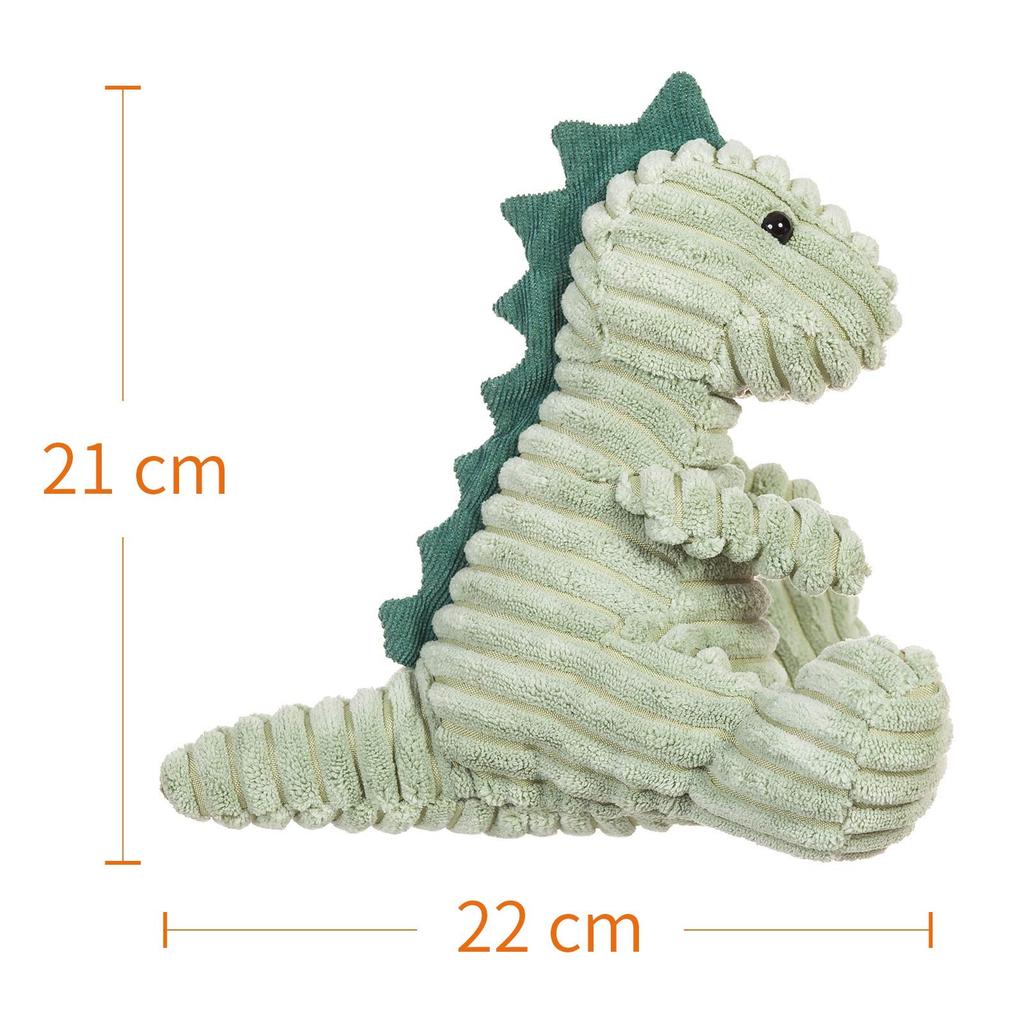 Apricot Lamb Corduroy Dinosaur Plush Soft and Fluffy Corduroy Dinosaur for Boys and 20cm Toy, Cute, Girls,