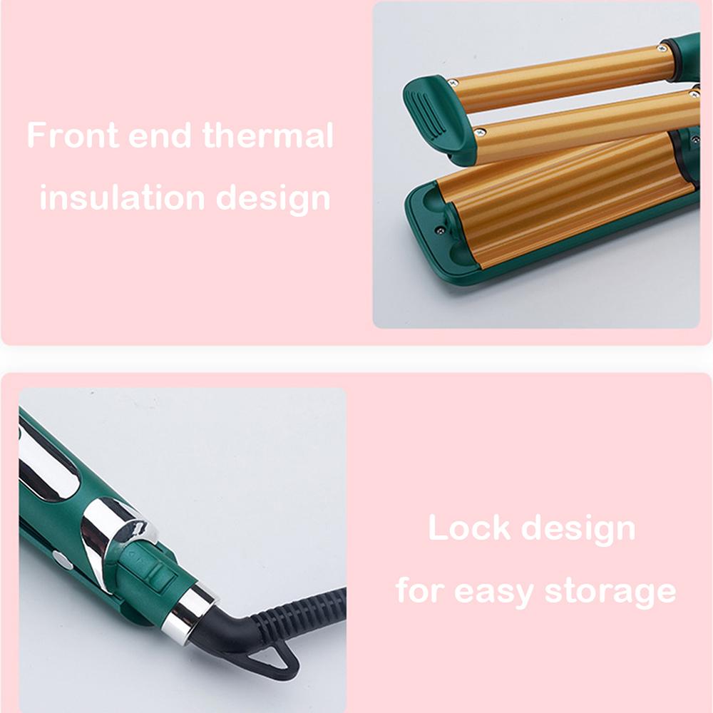 Professional Hair Curler 3 Barrels Egg Roll Bars Curling Iron Ceramic Triple Barrel with LCD Display Crimpers Waves Curler
