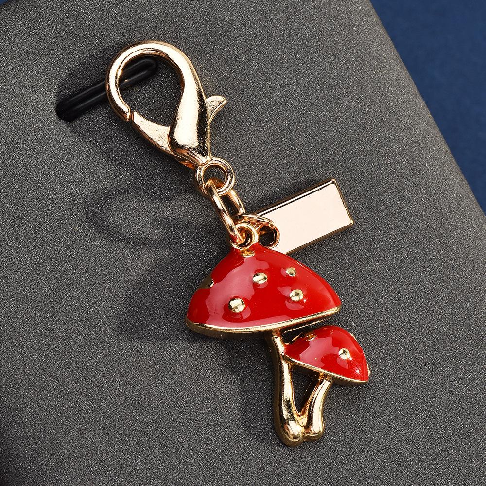 Tasche Kleiner Anhänger Erdbeere Tasche Schlüsselanhänger Niedlicher Pilzanhänger Damen-Taschenanhänger