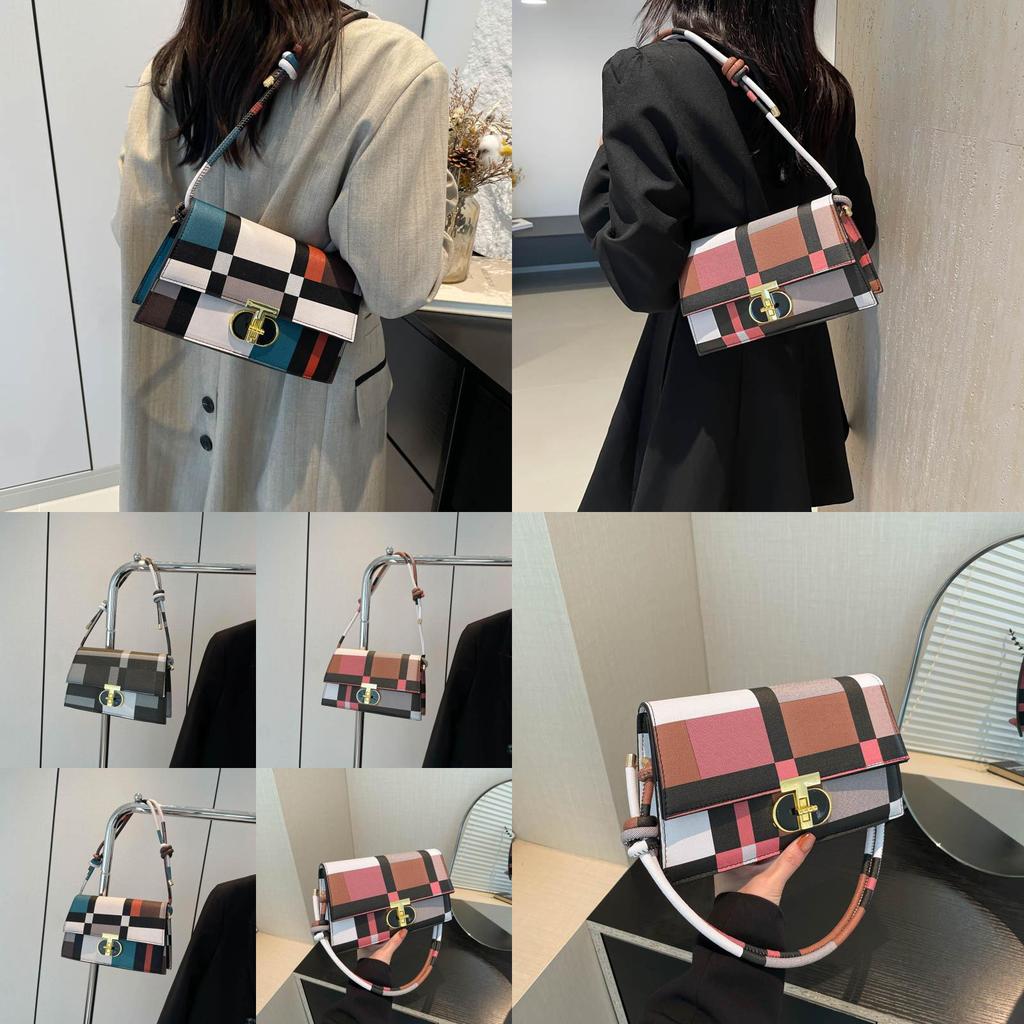 Stylish And Minimalist Shoulder Bag With Large Capacity For Everyday Use In Black Pink And Blue