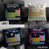 Periodic Table Chemistry Elements Cushion Cover Linen Organic Fabric DoubleSided Printing Sofa Home Decor Gift Pillow Case