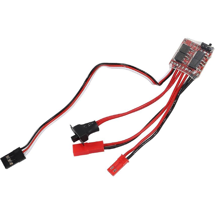 2pcs RC 20A Brushed ESC Electronic Speed Controller w/Brake for 1/16 1/18 1/24 RC Car Boat Tank