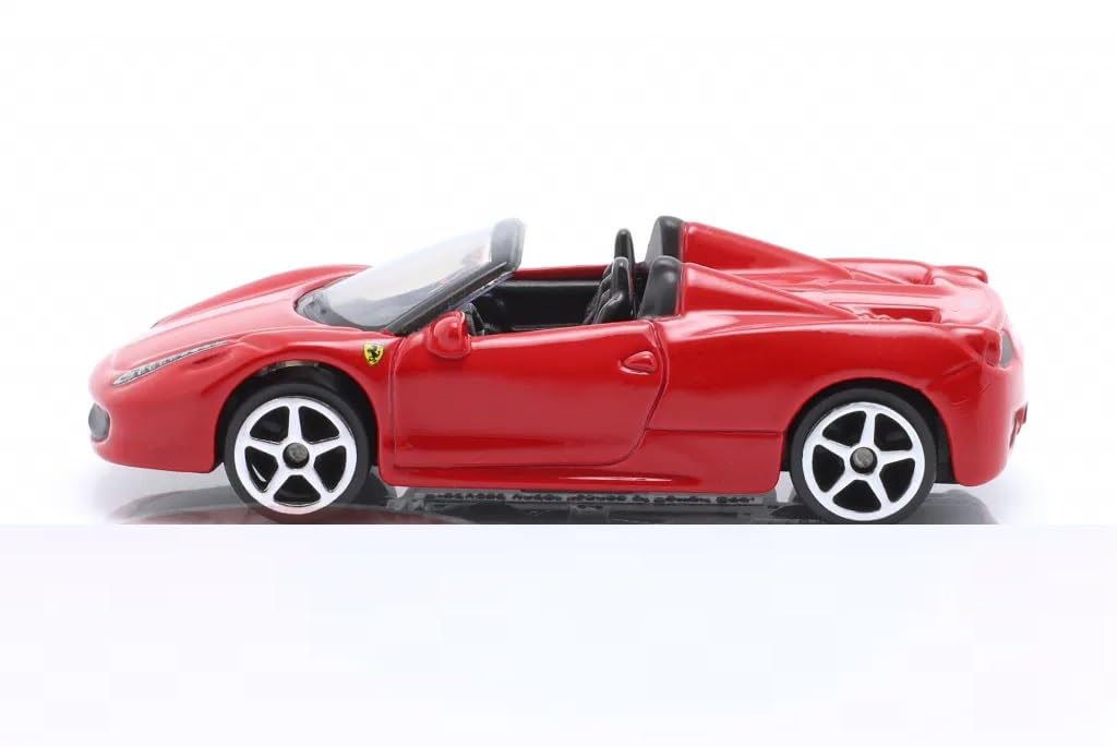BURAGO 1/64 Scale Ferrari 458 Spider 2011 (Red) Diecast Model Car [Imported]