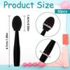 50 Pcs Eye Shadow Applicator Sticks, 1.9" Reusable Short Handle Dual Sided Sponge Cosmetic Brushes, Professional Disposable Single Head Soft Mini