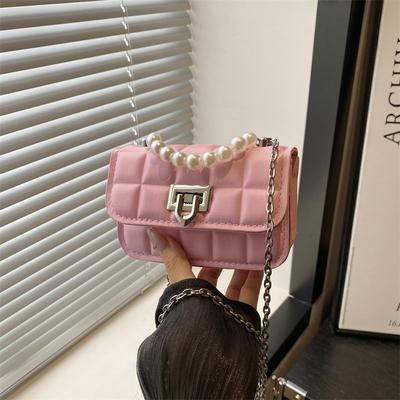 Mode texture verrouillage mini chaîne petit sac pour femmes nouveau polyvalent modèle enfant-parent sac carré bandoulière