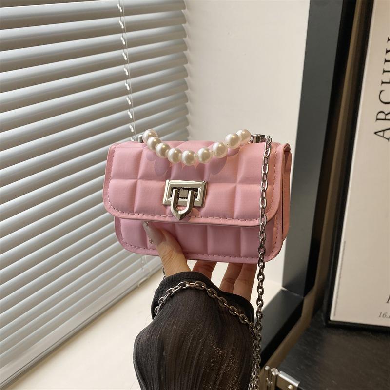 Fashion Texture Lock Mini Chain Small Bag Women's New Versatile Children's Parent-child Model Crossbody Small Square Bag