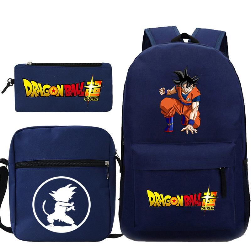 Dragon ball dragon ball three-piece set animation periphery new pencil case set leisure student backpack