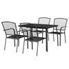 5 Piece Garden Dining Set Anthracite Steel
